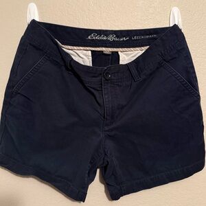 Eddie Bauer Navy Cotton Blend Bermuda Shorts